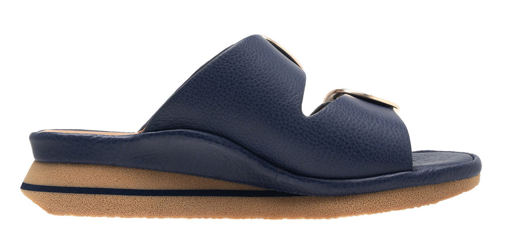 Linda In Navy Blue Leather