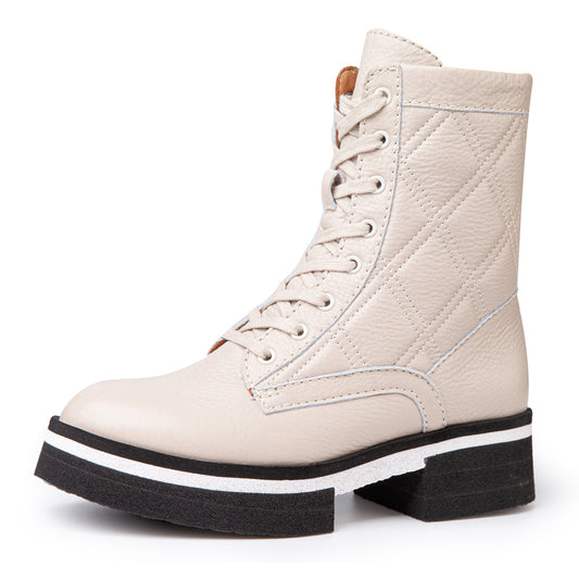 Bailey In Off White Water Resistant Plonge Leather