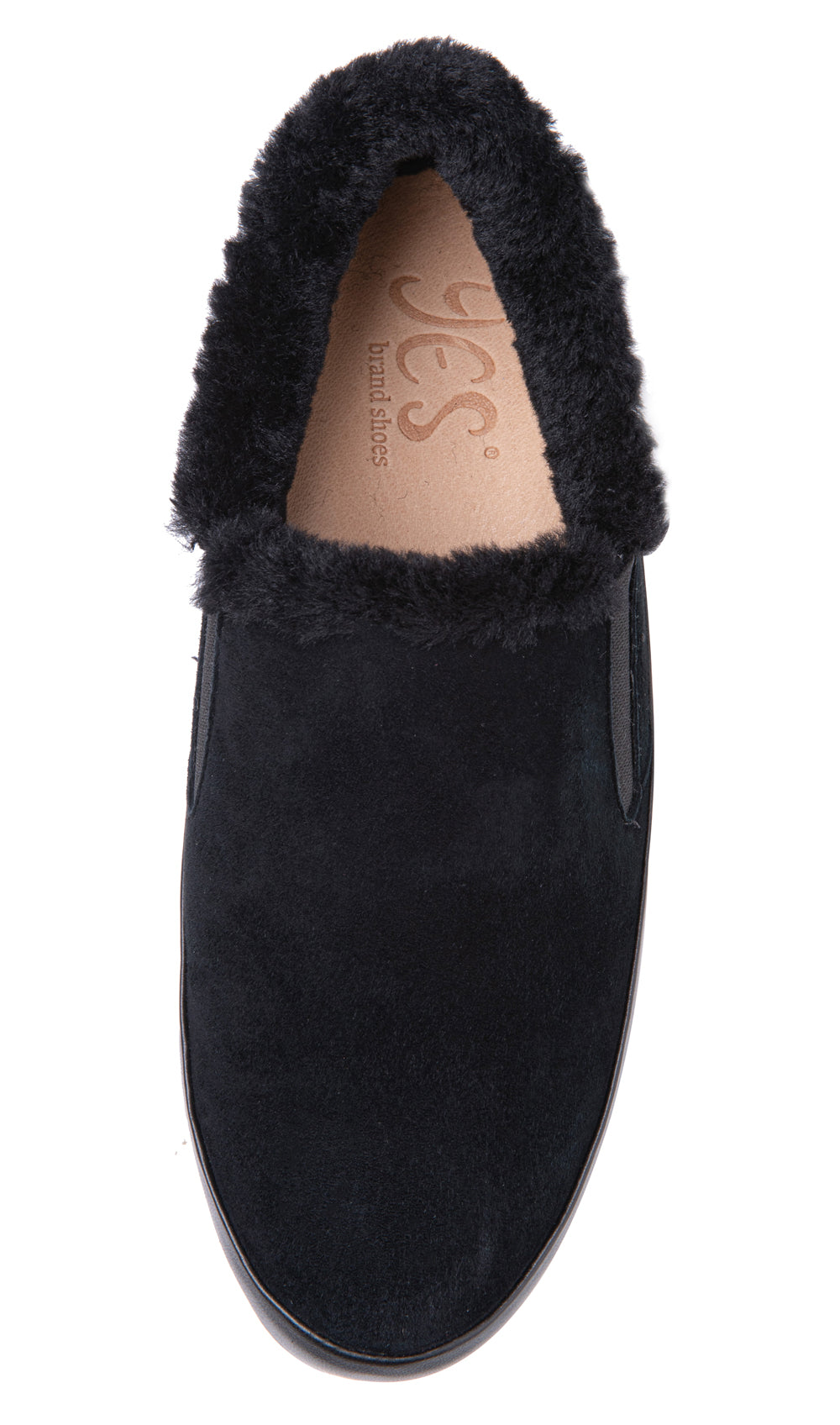 Cynthia 2 In Black Water Resistant Suede/Black Fur