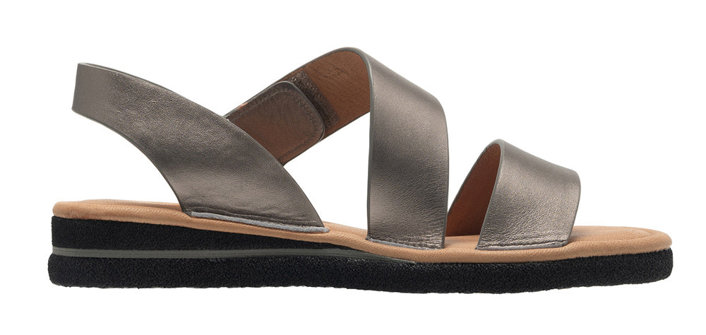 Nebula In Pewter Metallic Leather