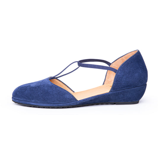 Patsy In Navy Blue Kid Suede