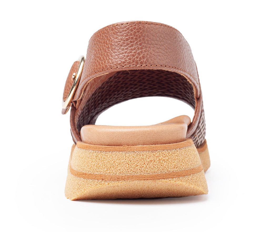 Annie In Natural Woven Leather/Plonge Leather