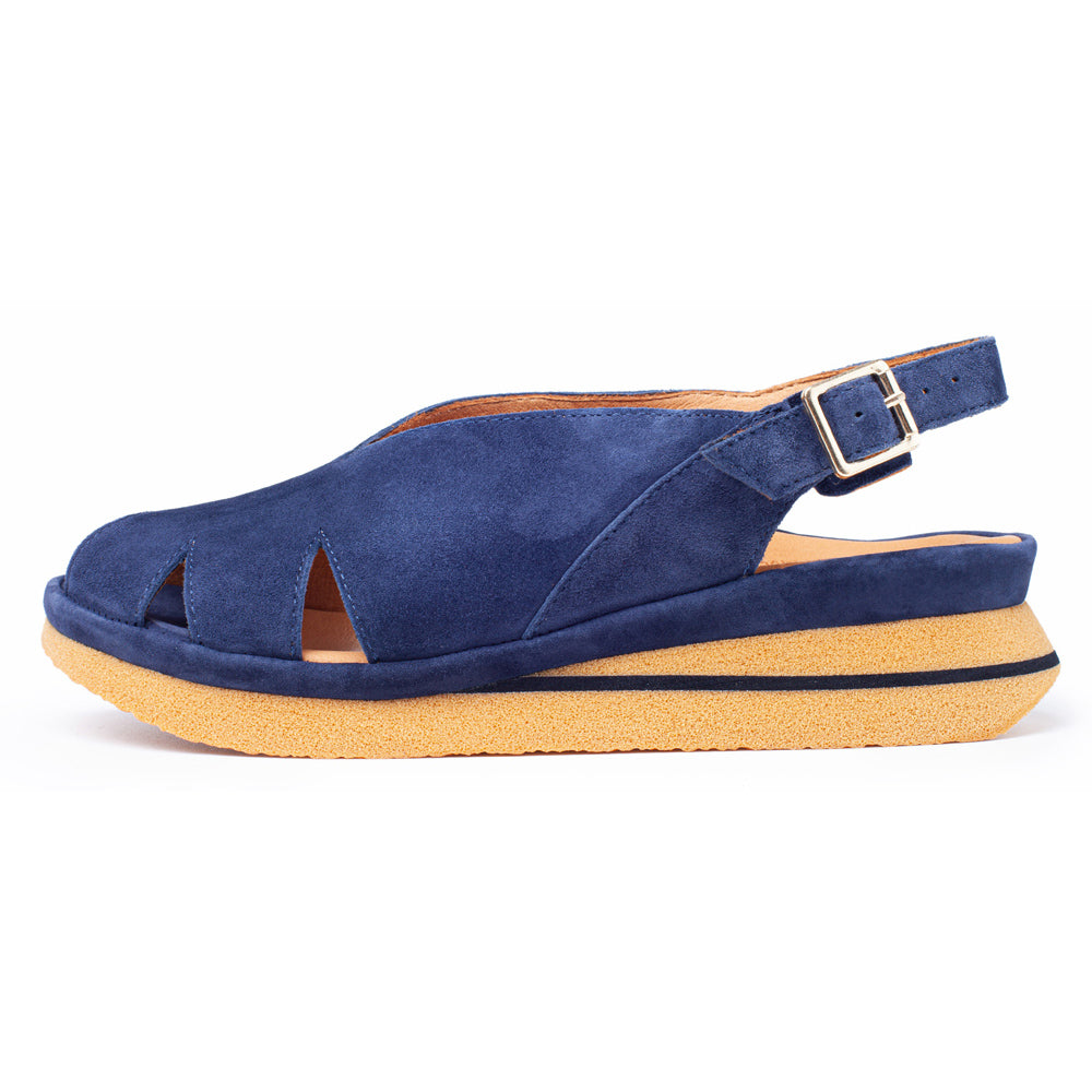 April In Navy Blue Kid Suede