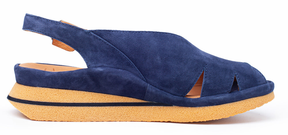 April In Navy Blue Kid Suede