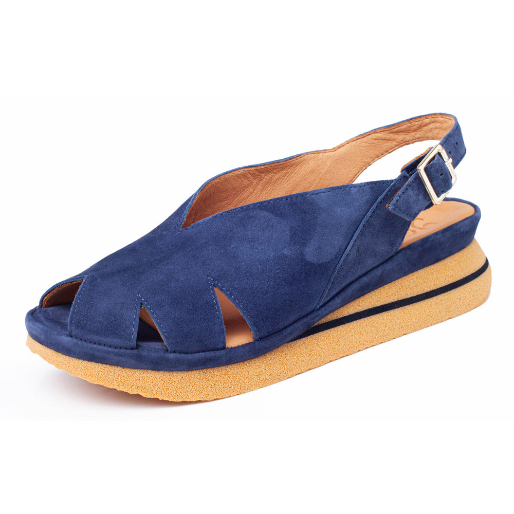 April In Navy Blue Kid Suede