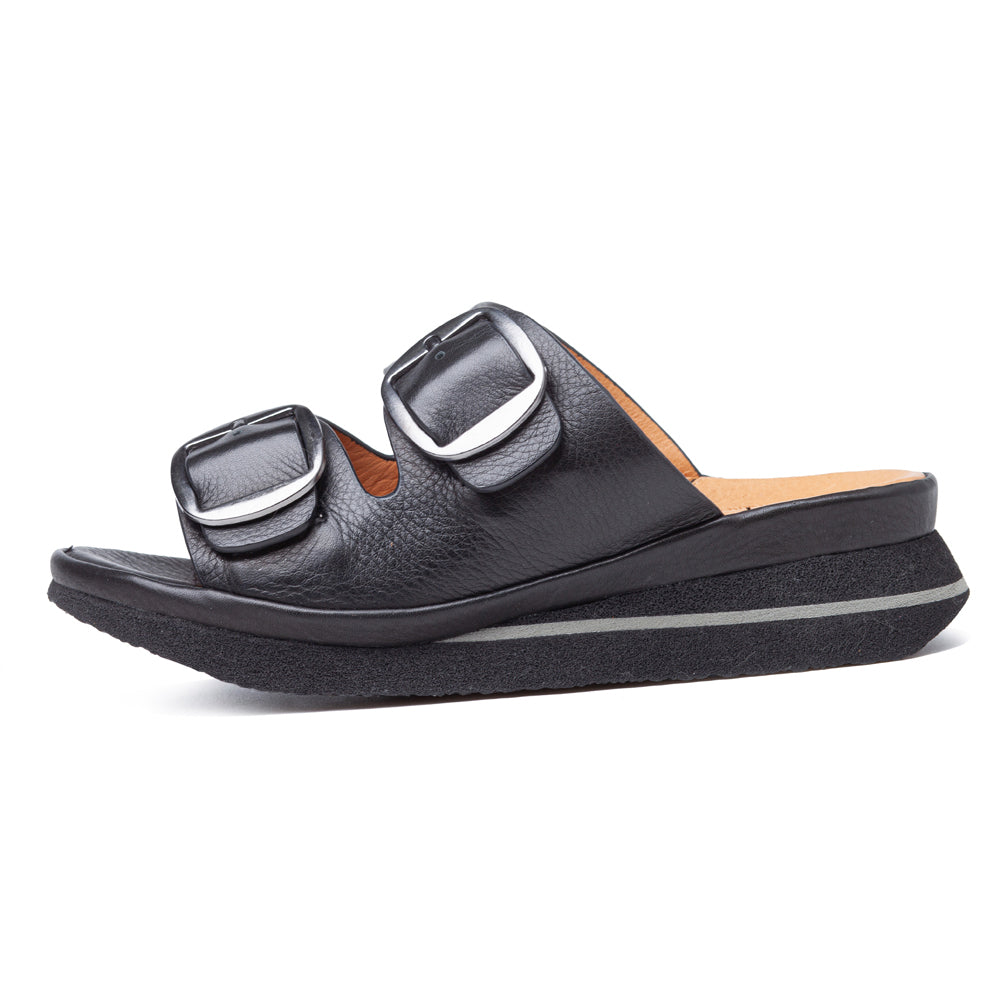 Linda In Black Plonge Leather