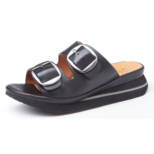 Linda In Black Plonge Leather