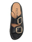 Linda 2 In Black Plonge Leather/Gold Buckle