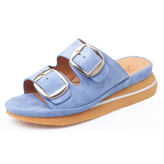 Aspen In Denim Blue Kid Suede