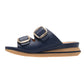 Linda In Navy Blue Leather