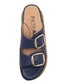 Linda In Navy Blue Leather