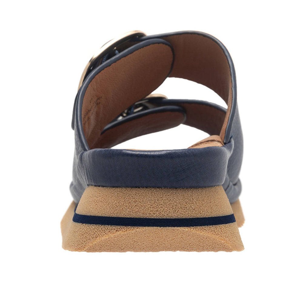 Linda In Navy Blue Leather