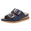 Linda In Navy Blue Leather