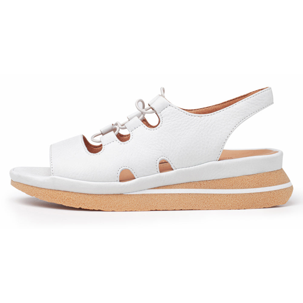 Aurora In White Plonge Leather/Elastic