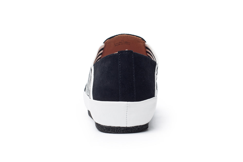 Belle In Black Kid Suede/White Plonge Leather