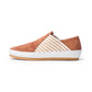 Belle In Cognac Kid Suede/White Plonge Leather