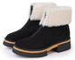 Blair In Black Water Resistant Suede/White Fur