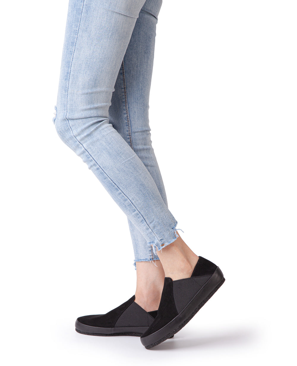 Caitlyn In Black Water Resistant Suede