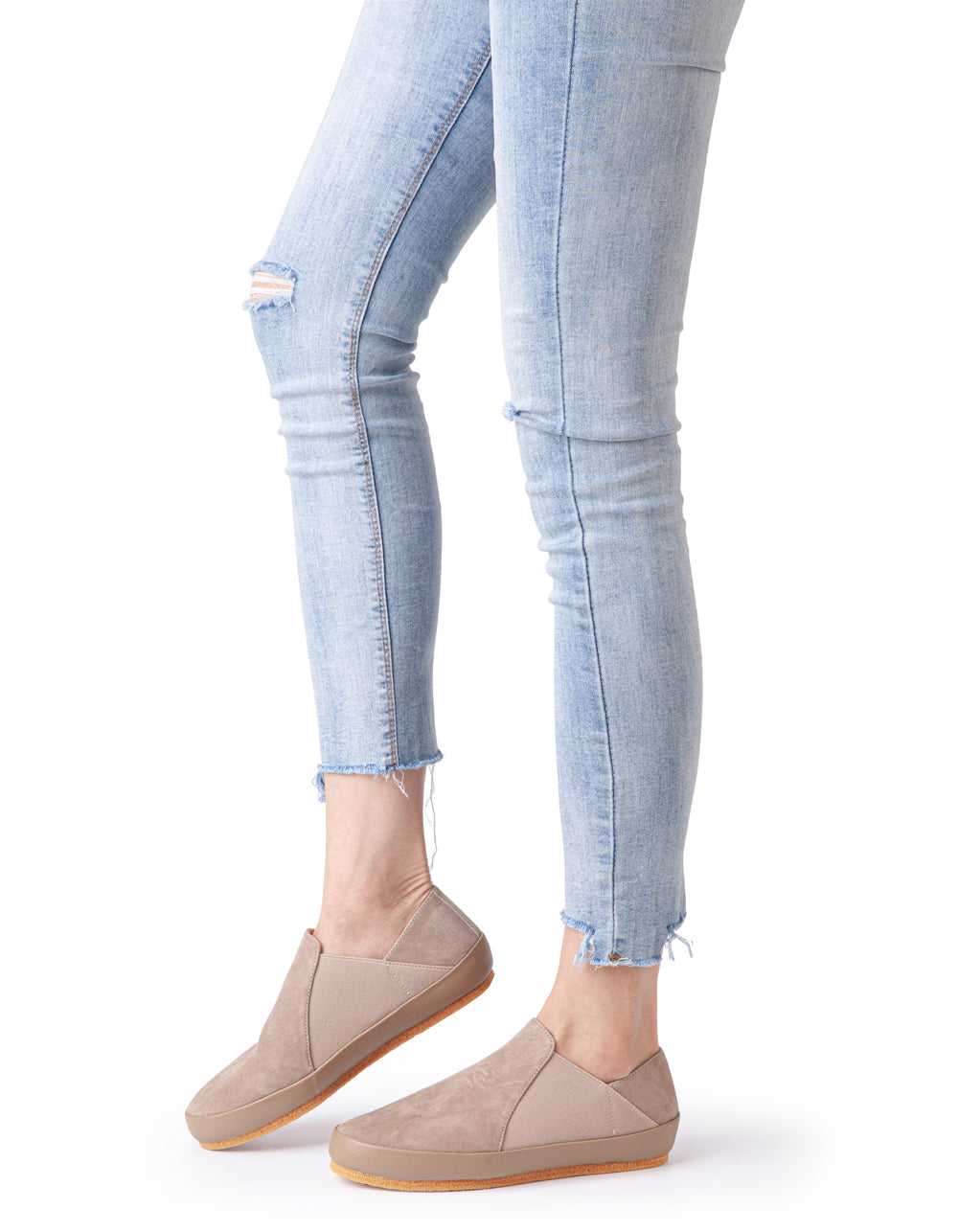 Caitlyn In Taupe Water Resistant Suede