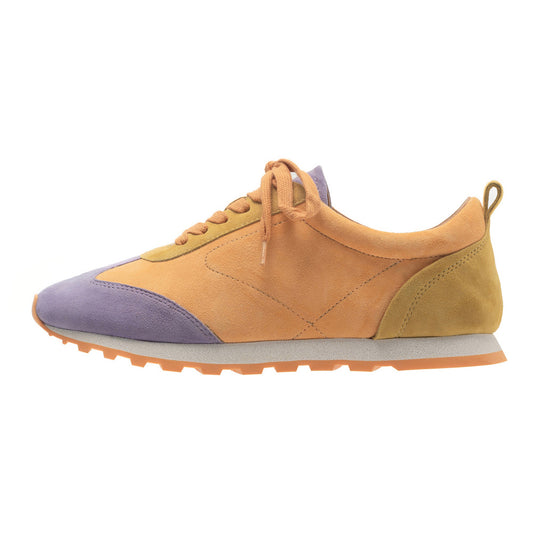 Caren In Purple/Orange/Yellow Suede