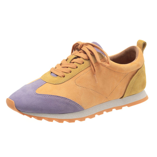 Caren In Purple/Orange/Yellow Suede