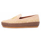 Cora In Cognac Kid Suede/Brown Woven Leather