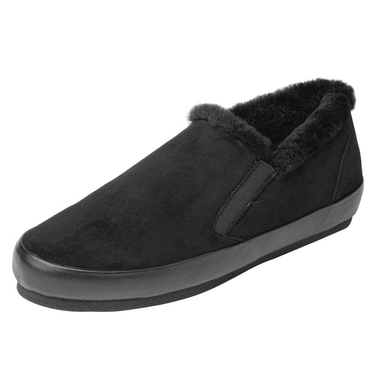 Cynthia 2 In Black Water Resistant Suede/Black Fur