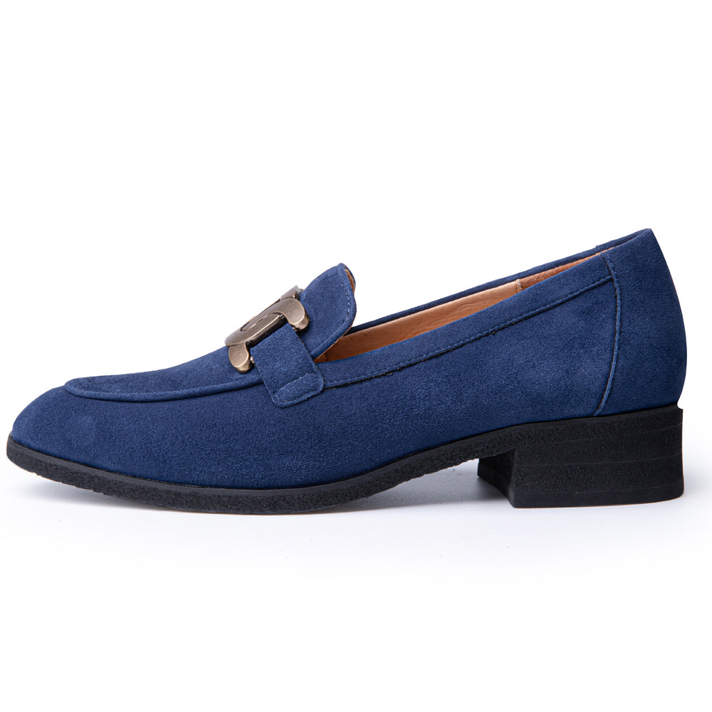 Dakota In Navy Blue Kid Suede