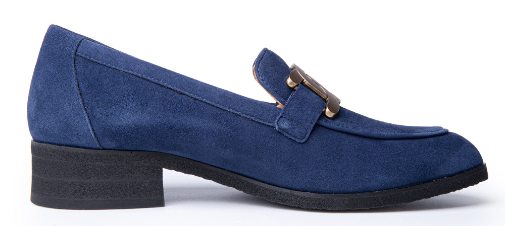 Dakota In Navy Blue Kid Suede