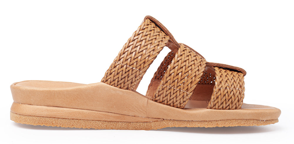 Diane In Natural Woven Leather/Plonge Leather