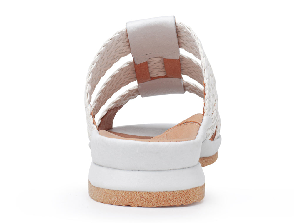 Diane In White Woven Leather/Plonge Leather