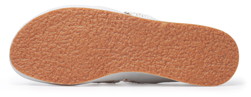 Diane In White Woven Leather/Plonge Leather