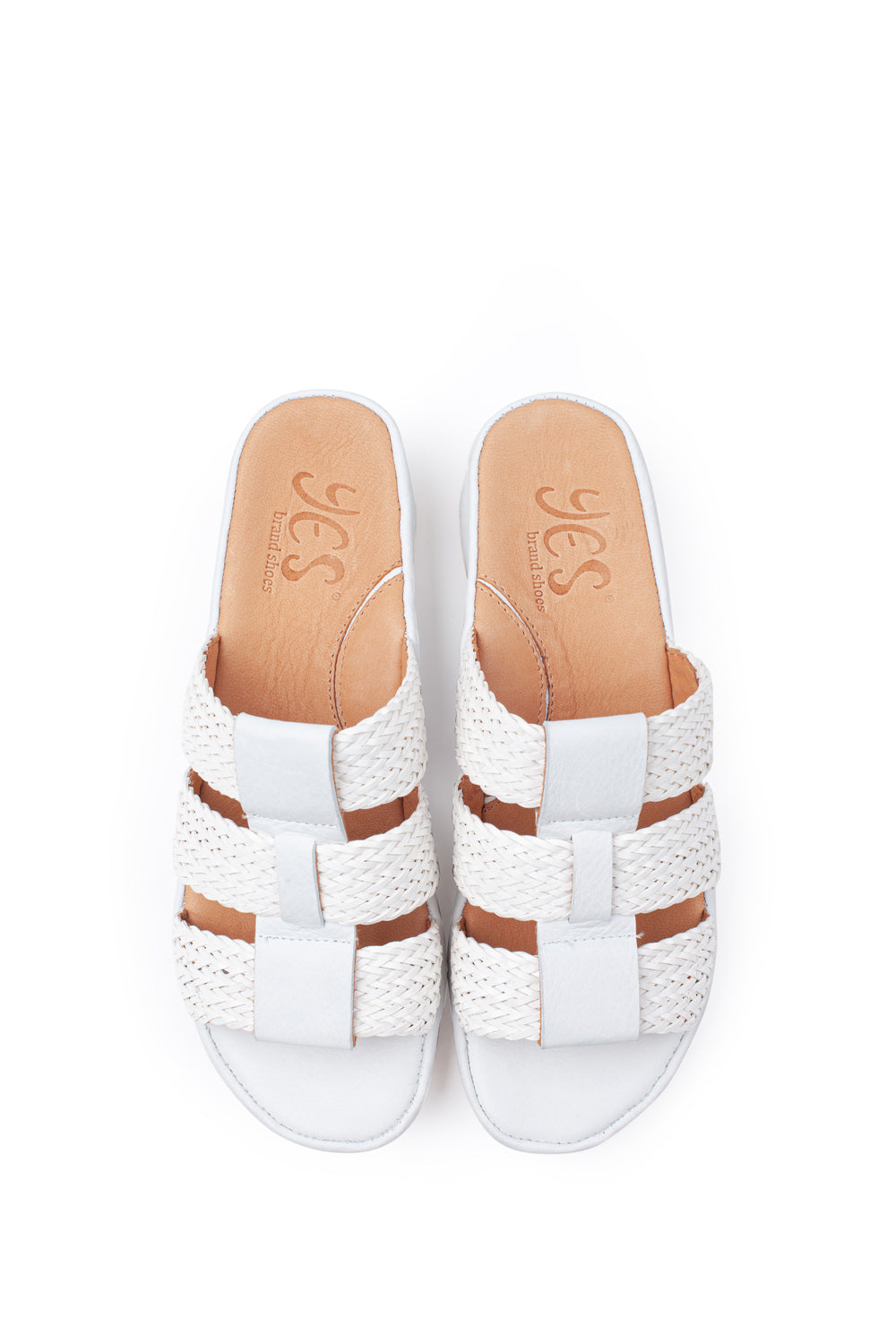 Diane In White Woven Leather/Plonge Leather