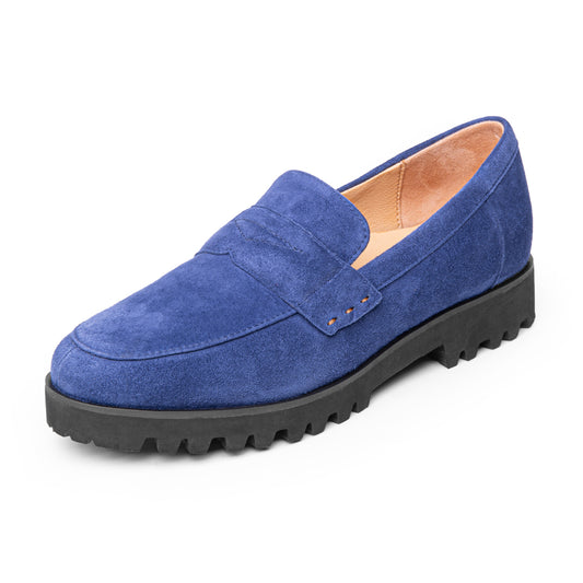 Martha In Navy Blue Suede