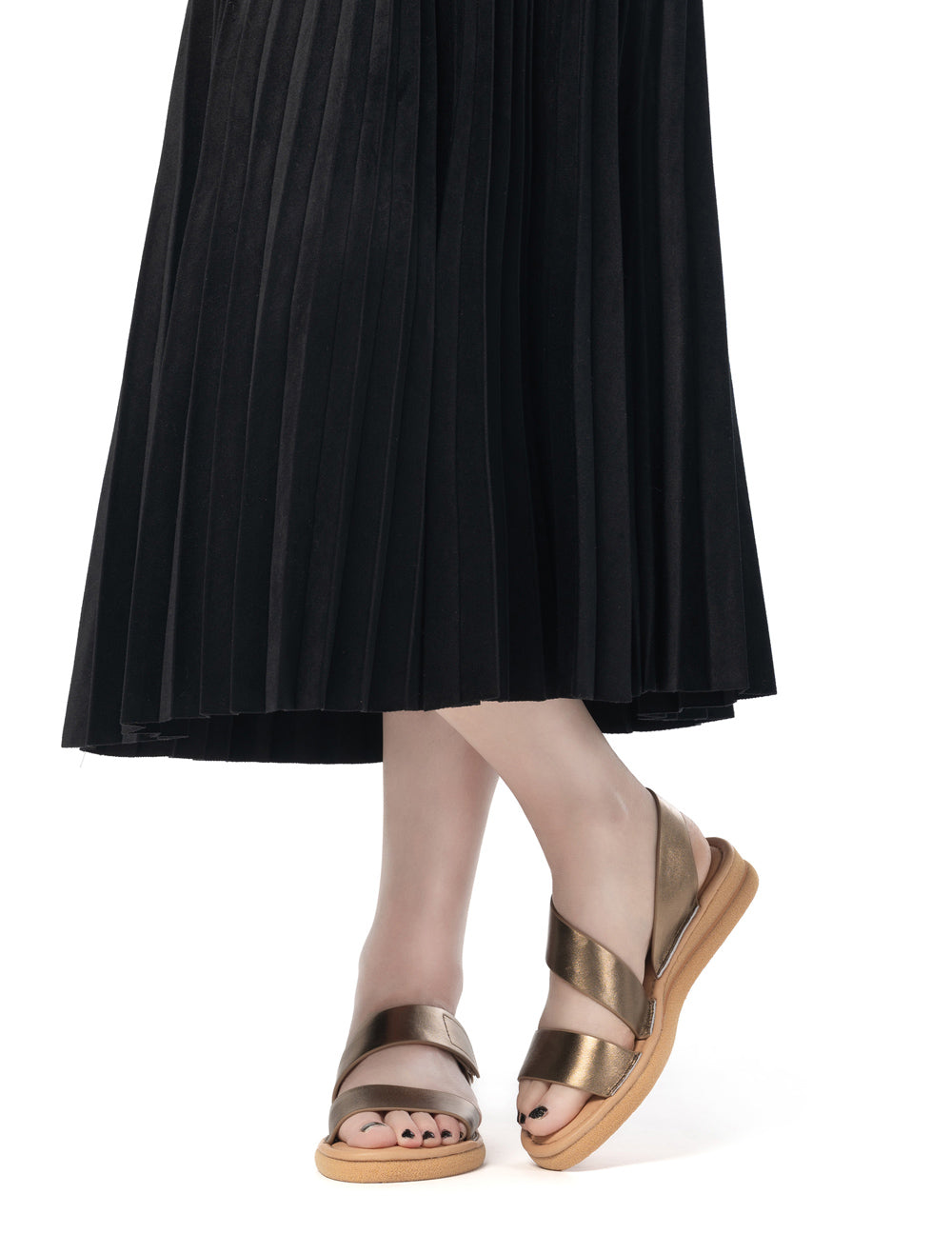 Nebula In Bronze Metallic Leather