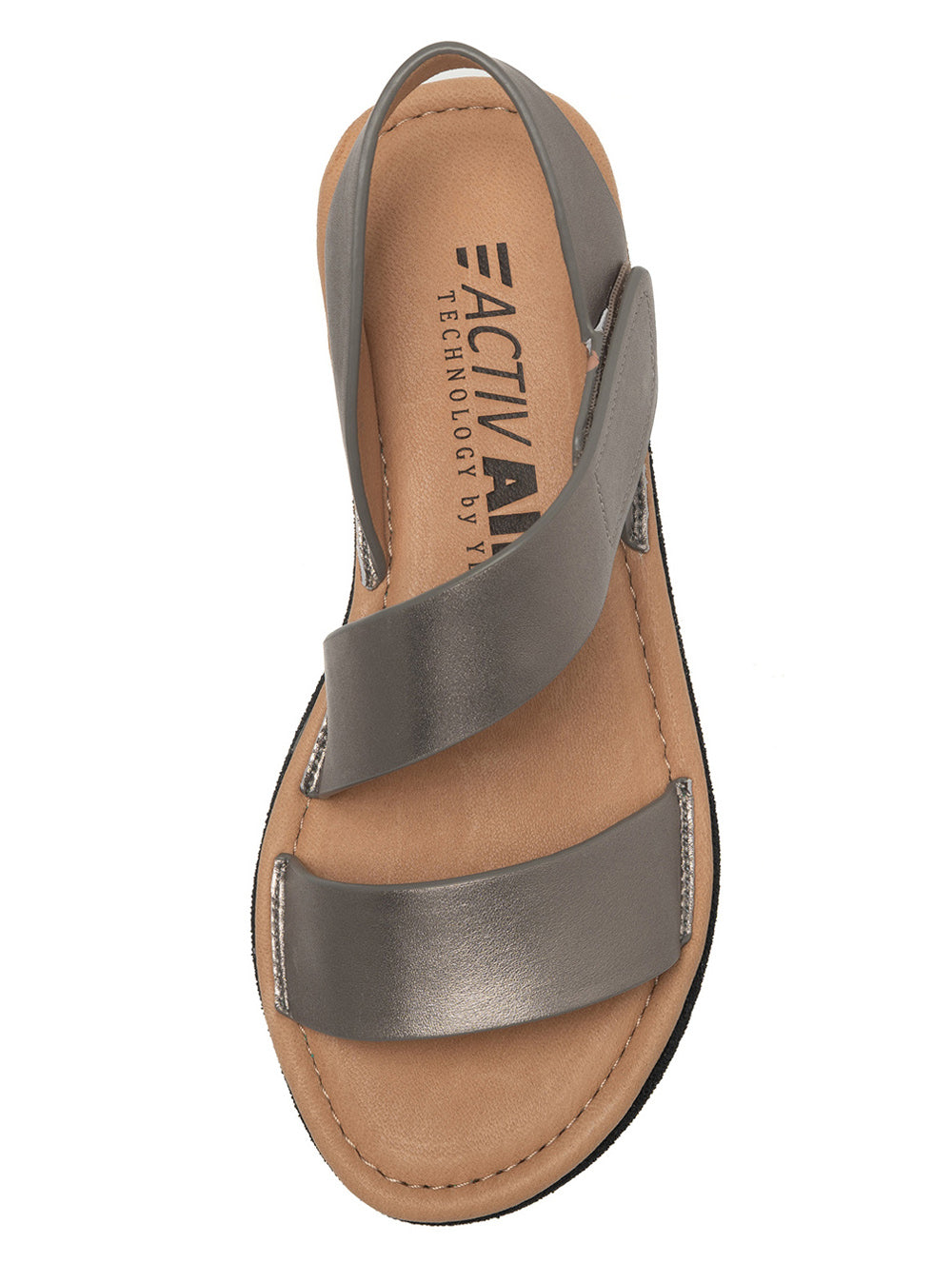 Nebula In Pewter Metallic Leather