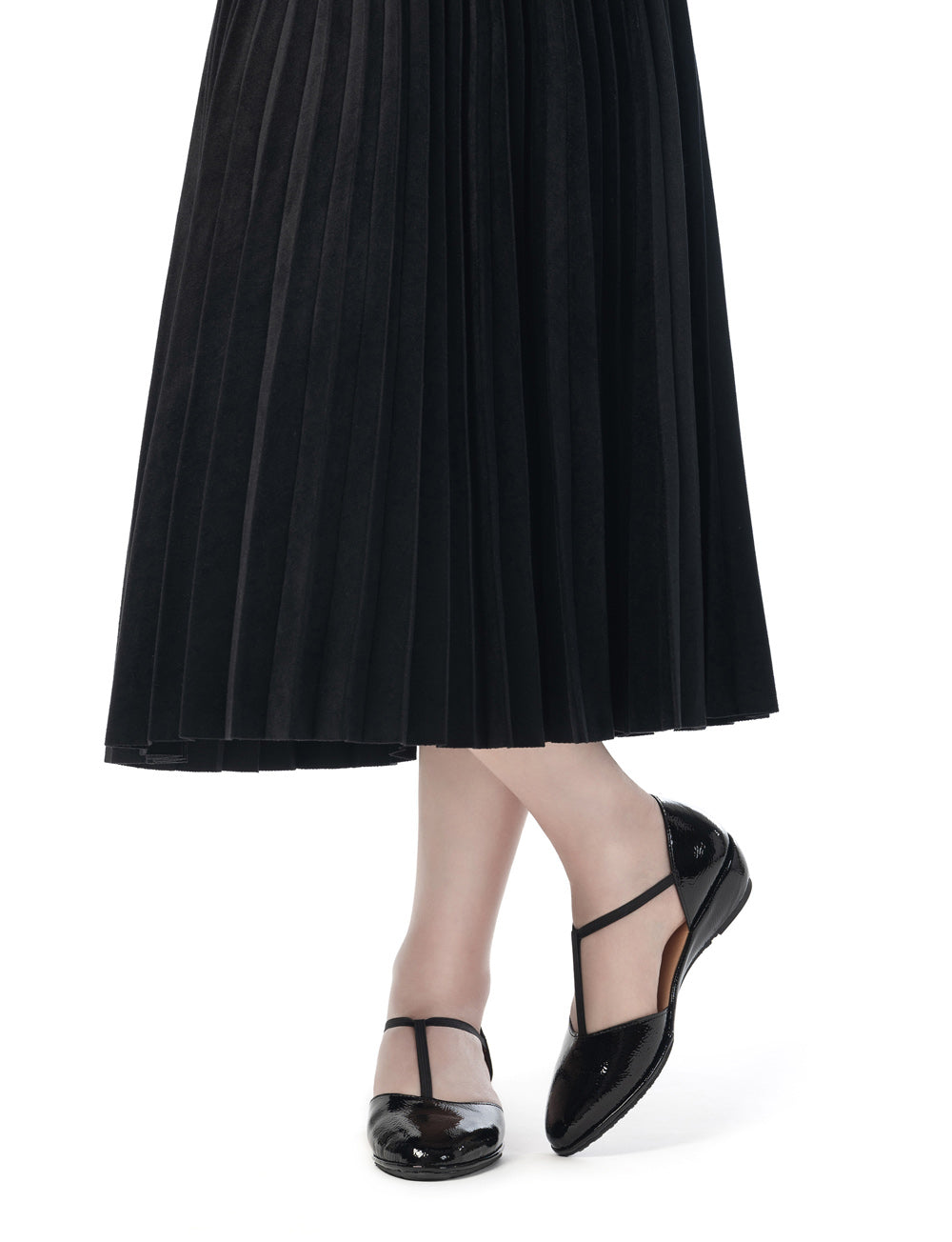 Patsy In Black Crinkle Patent Leather