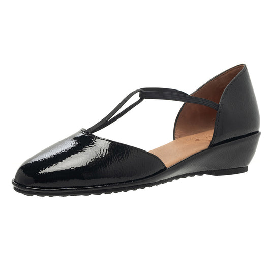 Patsy In Black Crinkle Patent Leather