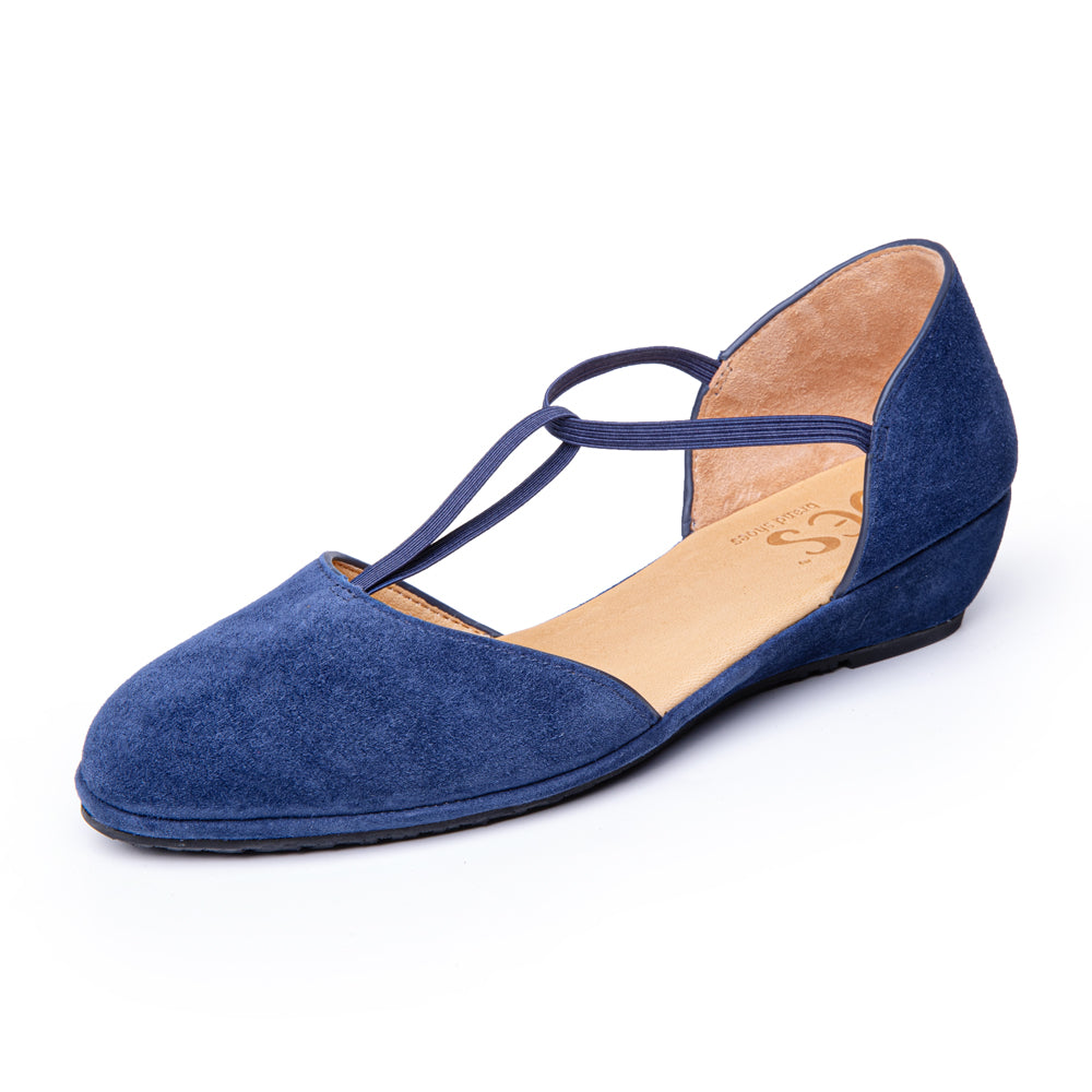 Patsy In Navy Blue Kid Suede