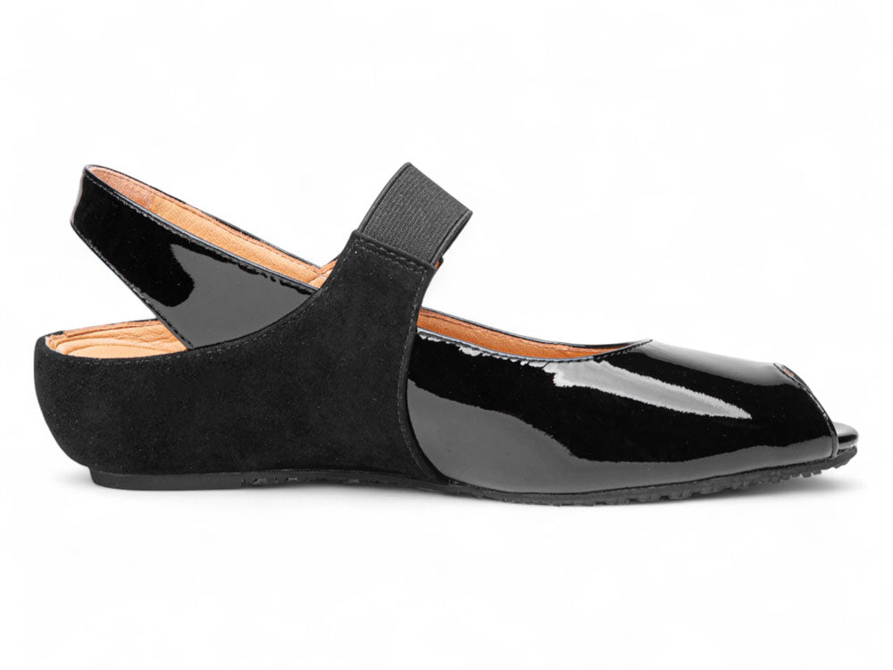 Paula In Black Patent Leather/Suede
