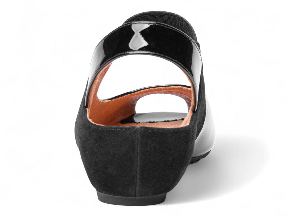 Paula In Black Patent Leather/Suede