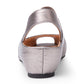 Paula In Pewter Metallic Leather/Lizard Printed Leather