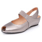 Paula In Pewter Metallic Leather/Lizard Printed Leather