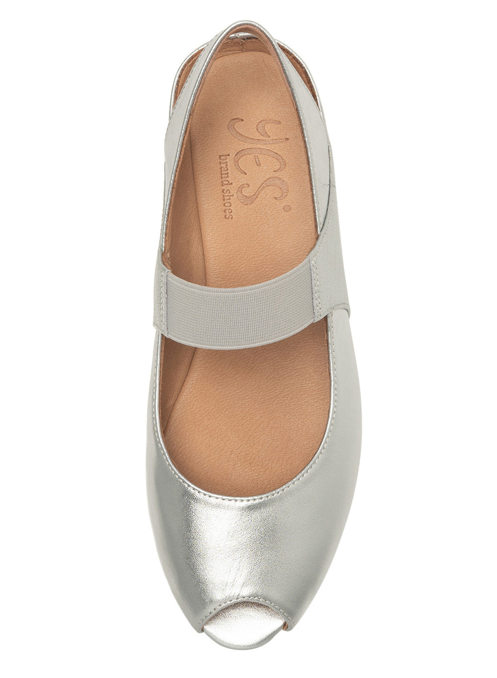 Paula In Silver Metallic Leather/Lizard Printed Leather