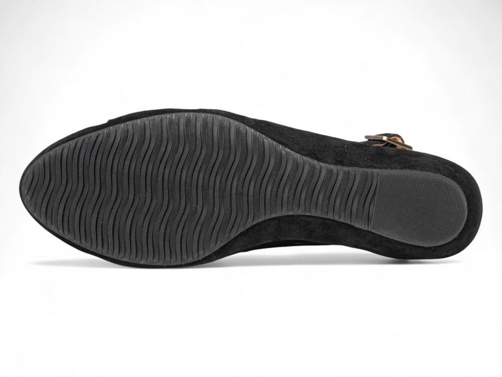 Perry In Black Kid Suede