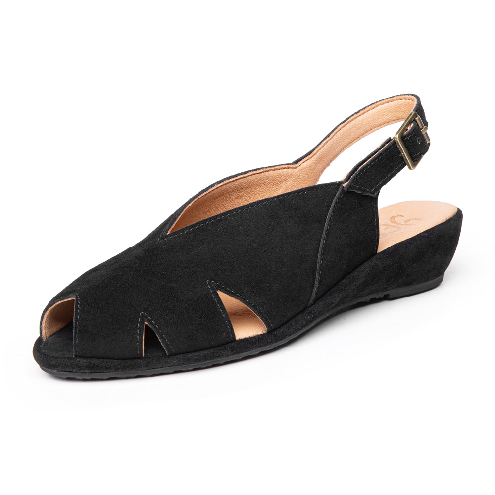 Perry In Black Kid Suede