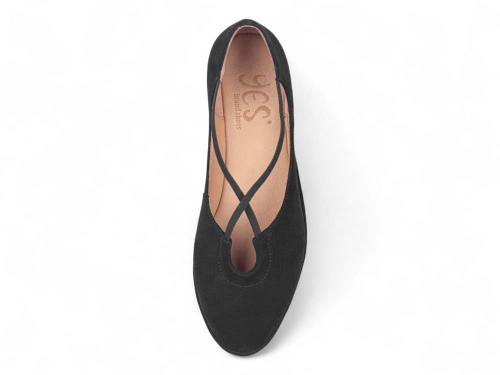 Poppy In Black Kid Suede