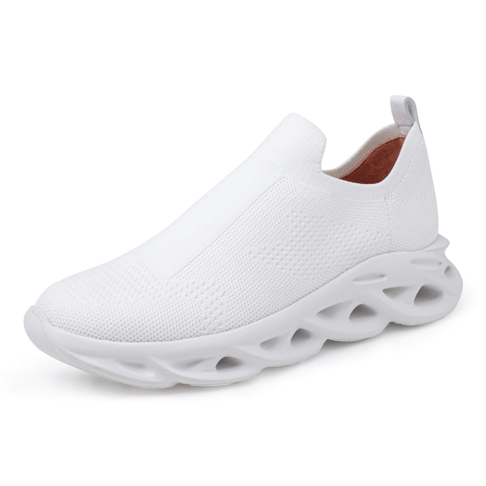 Sallie Slip On In White Fabric